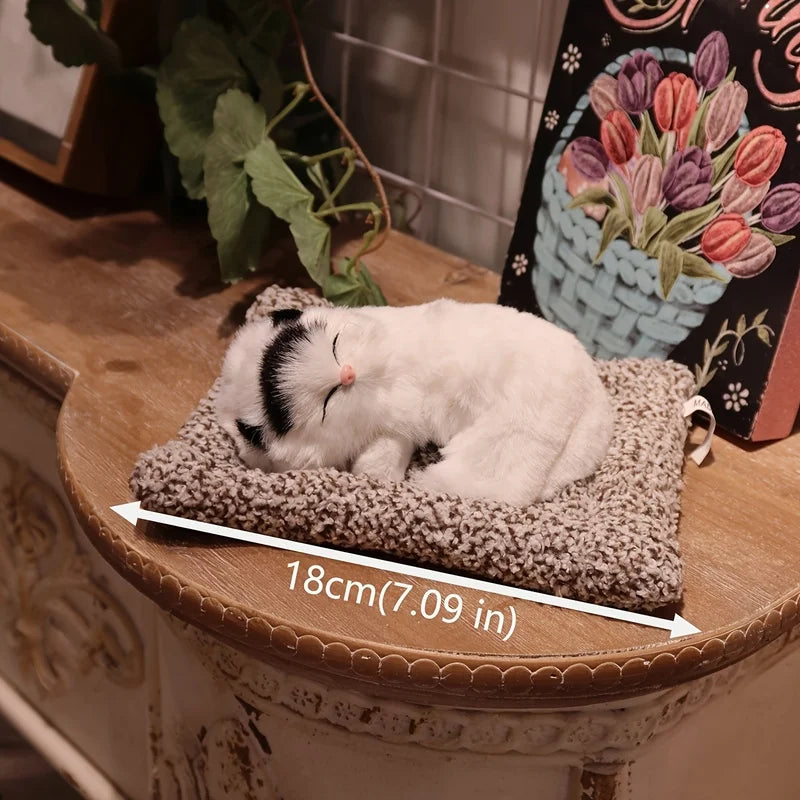 Interactive Meowing Kitten Plush with Press-to-Meow Sound, Realistic Cat