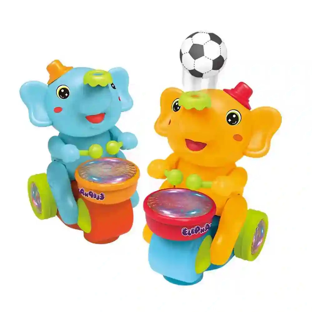Baby Crawling Toy - Electronic Walking Elephant Drummer