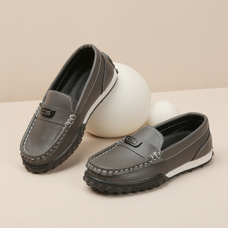 Shoes Children Fashion Leather Kids Loafers Slip Boys