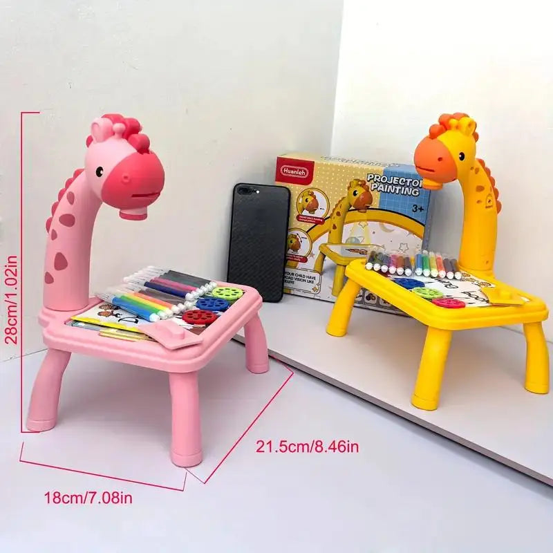 Drawing Projector for Kids, Mini Multi-Functional Writing Board Learning Drawing Educational Toys, Ideal Toy for 3+ Girls & Boys