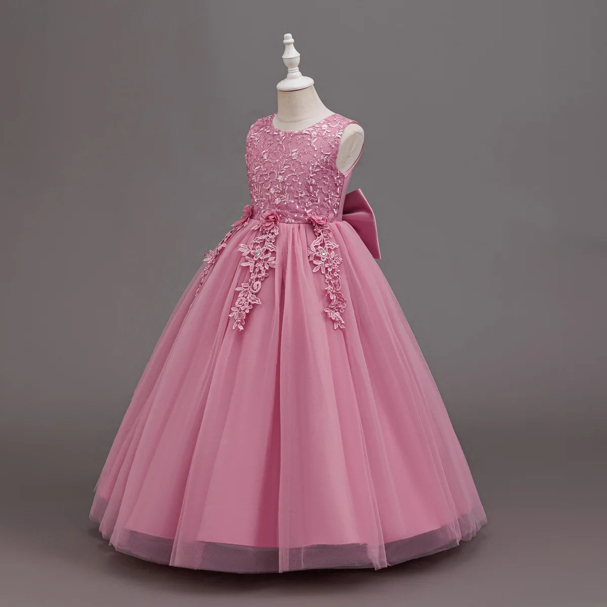 New Flower Girl Dress Dressed Up for Birthday Party Evening Dress