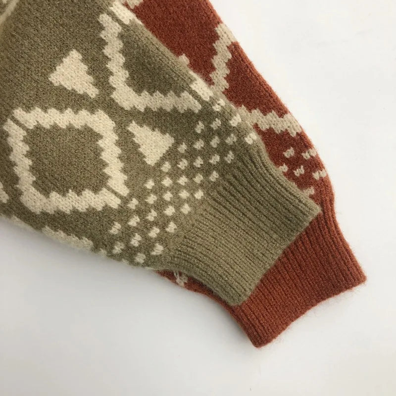 Paolo Geometric Knitted Sweater - GuGuTon baby store - Baby Fashion - Toddlers Outfits - Babies Outfits - Toddler Clothes - Kids Clothing - Newborn Clothes - Newborn Wear - Kids Wear - Trending Clothes - Trending Outfits - Fall Fashion - Winter Fashion - Girls Clothes - Boys Clothes - Babies Wear - Kids Accessories - KidsWear - Summer Clothes - Summer Fashion - Summer Trend - Falls Sweaters - Tops - Bottom - Jeans - Blouse - Dresses - Newborn Dresses - Toys