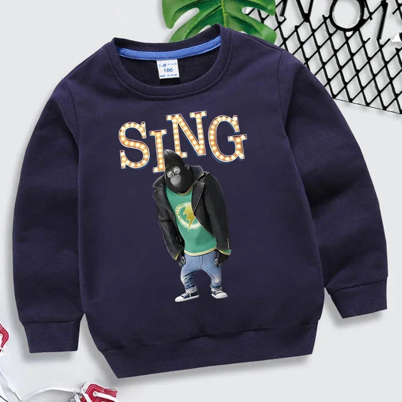 Oliver Gorilla Sing Print Children Sweater - GuGuTon baby store - Baby Fashion - Toddlers Outfits - Babies Outfits - Toddler Clothes - Kids Clothing - Newborn Clothes - Newborn Wear - Kids Wear - Trending Clothes - Trending Outfits - Fall Fashion - Winter Fashion - Girls Clothes - Boys Clothes - Babies Wear - Kids Accessories - KidsWear - Summer Clothes - Summer Fashion - Summer Trend - Falls Sweaters - Tops - Bottom - Jeans - Blouse - Dresses - Newborn Dresses - Toys