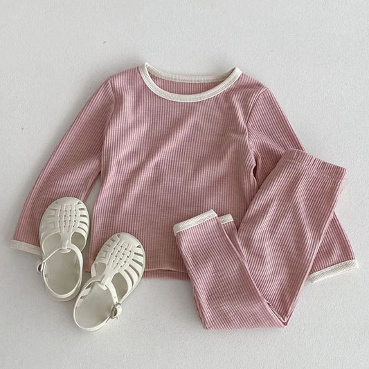 Barrett Contrast Waffle Loungewear Set