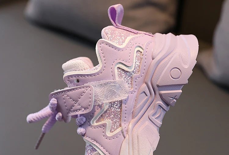 Children's Shoes 2026 New Toddler Girls Sport Shoes Soft Sole Breathable Outdoor Tennis Fashion Kids Sneakers EU21-30