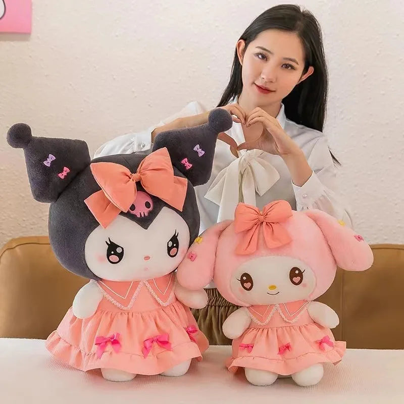 30cm Sanlio Purple Dress Kuromi Stuffed Plush Toy Cute Anime