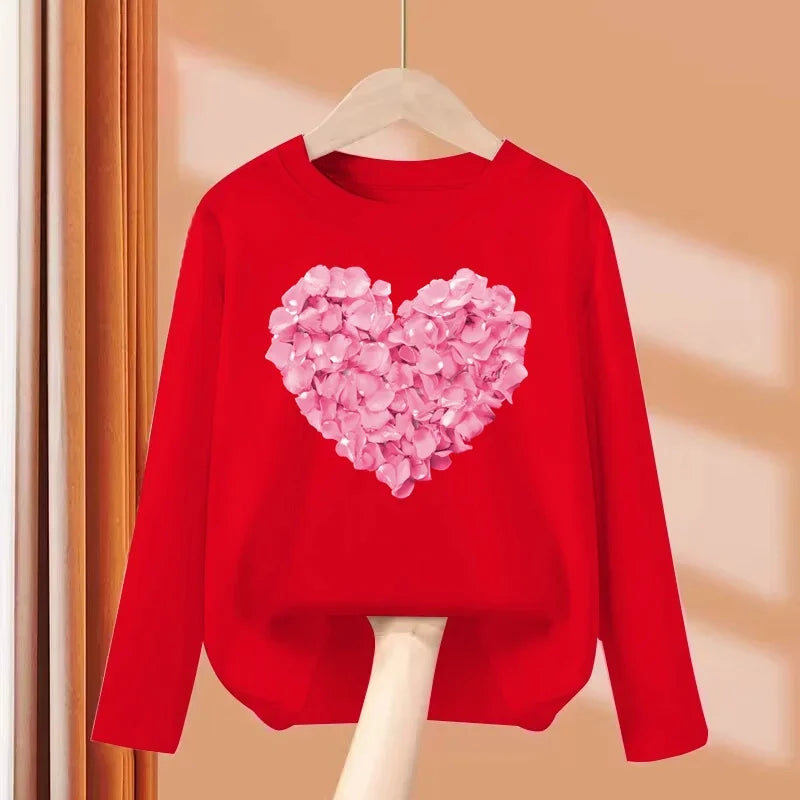 Sophia Children Long Sleeved Heart Shaped Design T-shirt Spring - GuGuTon baby store - Baby Fashion - Toddlers Outfits - Babies Outfits - Toddler Clothes - Kids Clothing - Newborn Clothes - Newborn Wear - Kids Wear - Trending Clothes - Trending Outfits - Fall Fashion - Winter Fashion - Girls Clothes - Boys Clothes - Babies Wear - Kids Accessories - KidsWear - Summer Clothes - Summer Fashion - Summer Trend - Falls Sweaters - Tops - Bottom - Jeans - Blouse - Dresses - Newborn Dresses - Toys