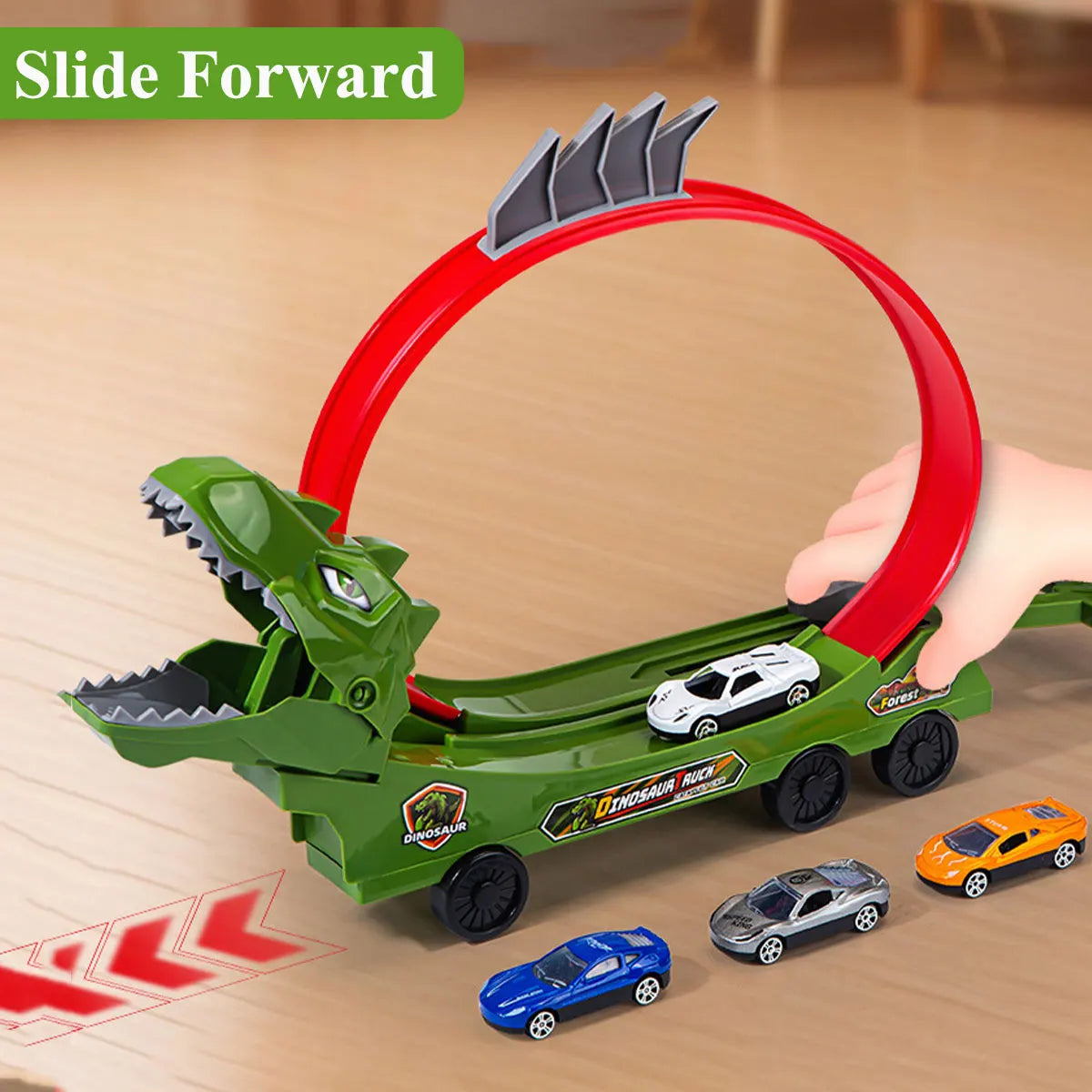 Dinosaur Track Car Sliding Railway Toy Shark  DIY Vehicles Educational Toys