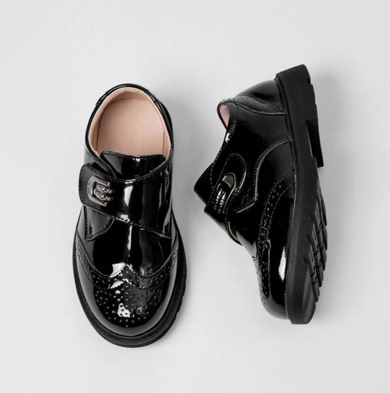 Boys Leather School Shoes British Style Black Soft Sole Kids Formal Casual Performance Footwear Big Kids New Autumn Spring
