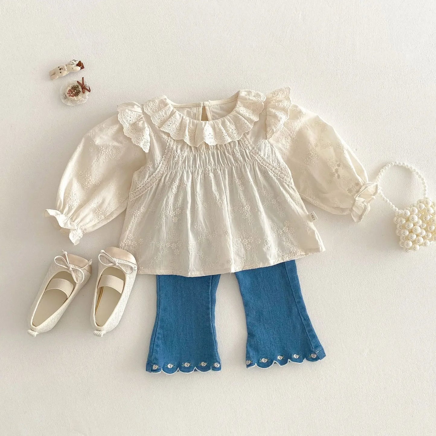Jenny Bubble Sleeves Breathable Princess Top