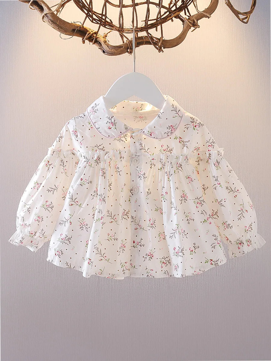 Samara Sweet Baby Girls Floral Shirt Tops