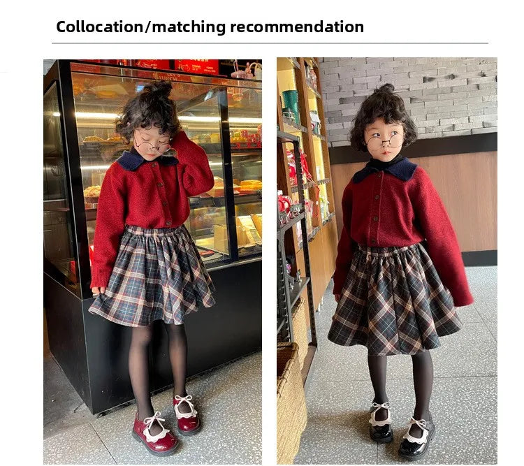 Girl's Princess Shoes Wine Red Black Ruffles Elegant Patent Leather Bowknot Children Flat Shoes 21-35 Toddler Kids Single Shoe
