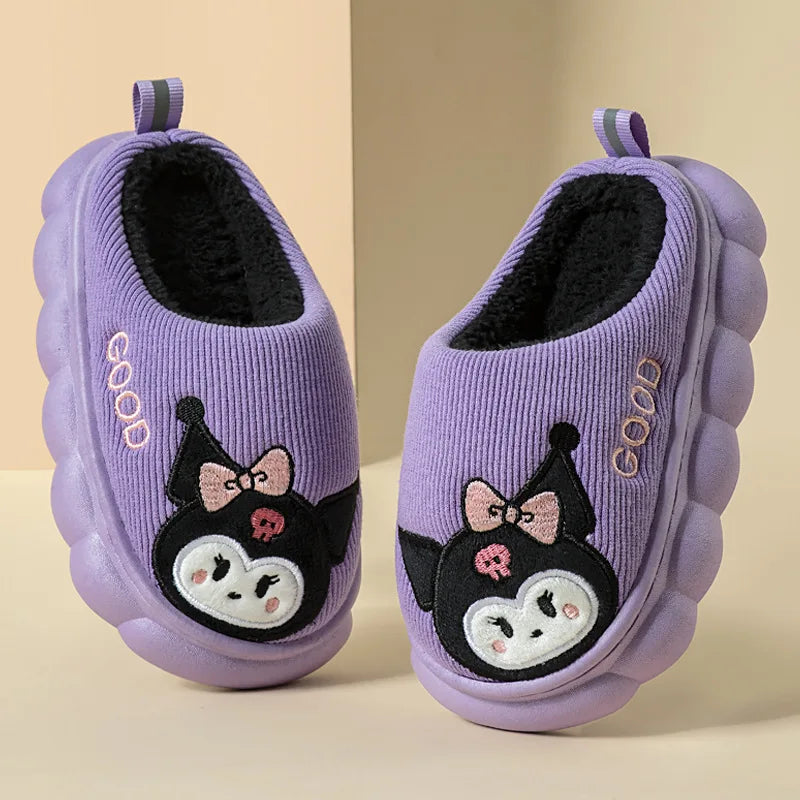 Autumn Winter Children Cotton Slippers Boys Toddler Indoor Anti Slip Warm Home Slipper