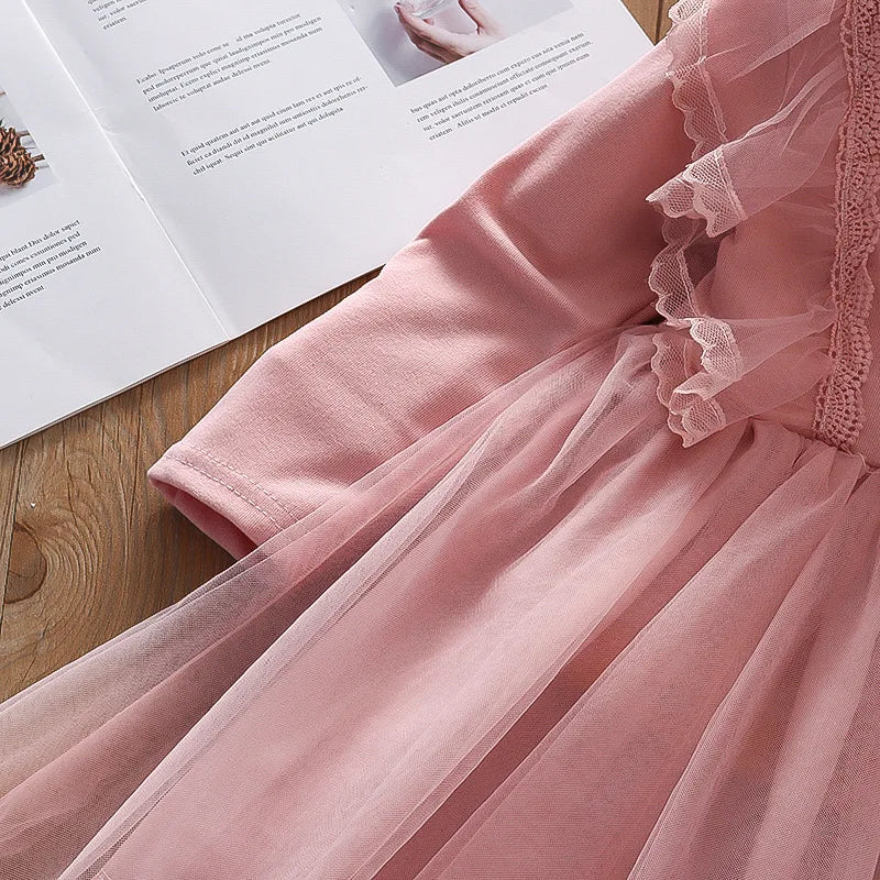 Girls Clothing Dress Autumn New Girls Dess Long Sleeve Dress
