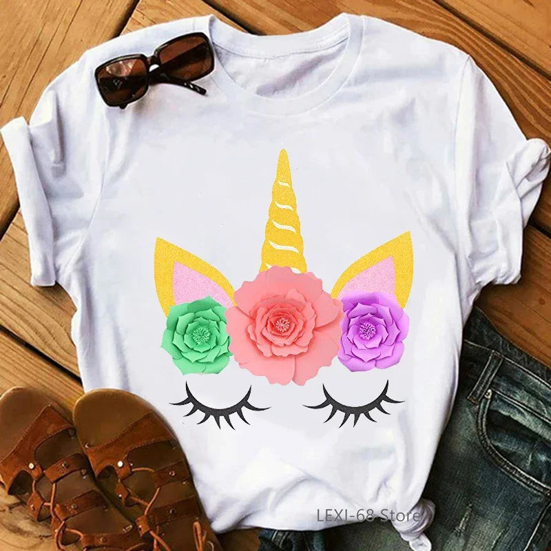 Sophia Women Kawaii Unicorn Girl Graphic Femme Flowers - GuGuTon baby store - Baby Fashion - Toddlers Outfits - Babies Outfits - Toddler Clothes - Kids Clothing - Newborn Clothes - Newborn Wear - Kids Wear - Trending Clothes - Trending Outfits - Fall Fashion - Winter Fashion - Girls Clothes - Boys Clothes - Babies Wear - Kids Accessories - KidsWear - Summer Clothes - Summer Fashion - Summer Trend - Falls Sweaters - Tops - Bottom - Jeans - Blouse - Dresses - Newborn Dresses - Toys