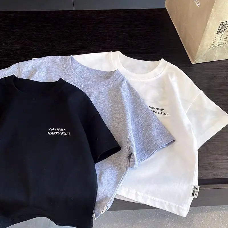 Adriel Simple Letter Printed Tees - GuGuTon baby store - Baby Fashion - Toddlers Outfits - Babies Outfits - Toddler Clothes - Kids Clothing - Newborn Clothes - Newborn Wear - Kids Wear - Trending Clothes - Trending Outfits - Fall Fashion - Winter Fashion - Girls Clothes - Boys Clothes - Babies Wear - Kids Accessories - KidsWear - Summer Clothes - Summer Fashion - Summer Trend - Falls Sweaters - Tops - Bottom - Jeans - Blouse - Dresses - Newborn Dresses - Toys