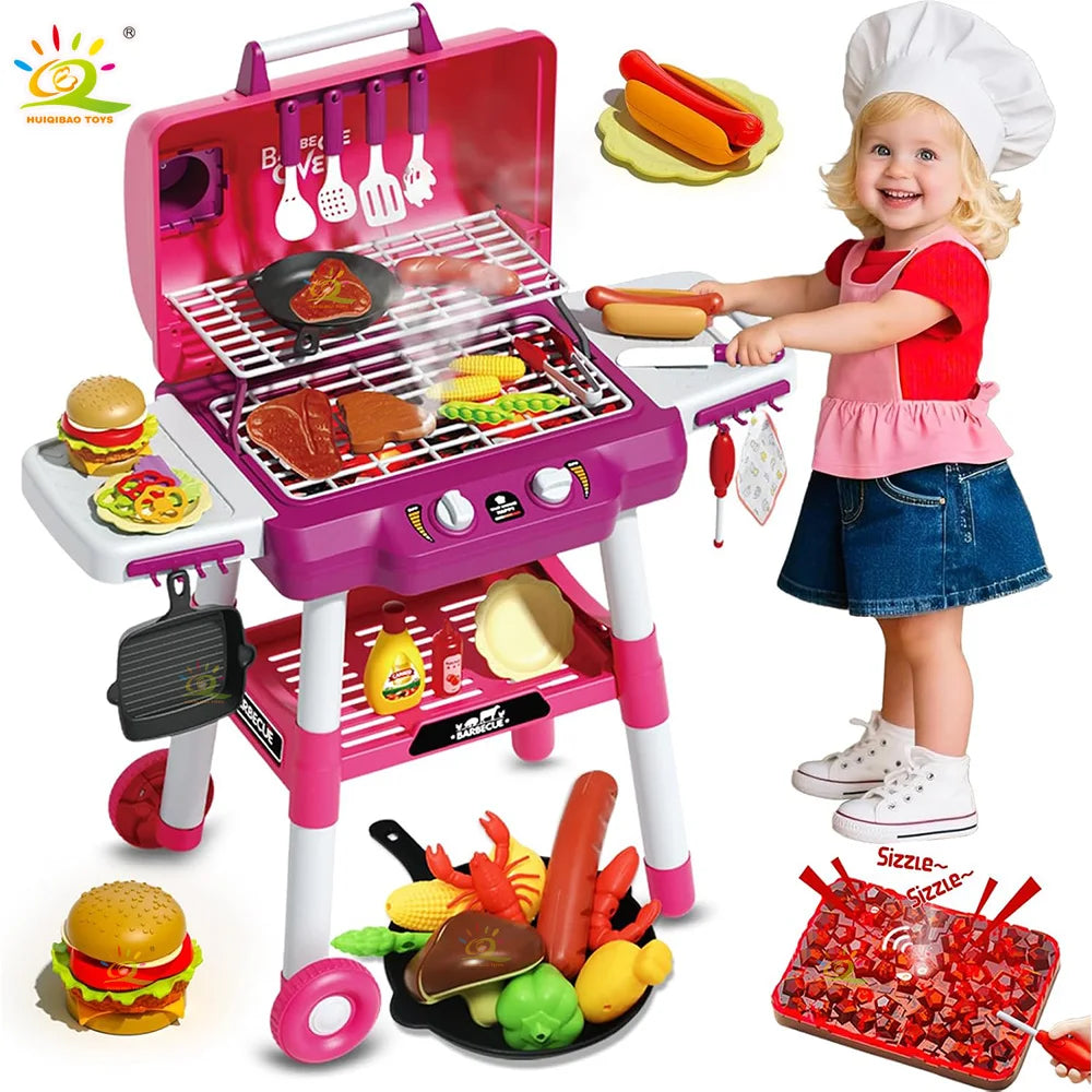Electric barbecue grill portable outdoor barbecue grill boys and girls ultra-realistic simulation barbecue