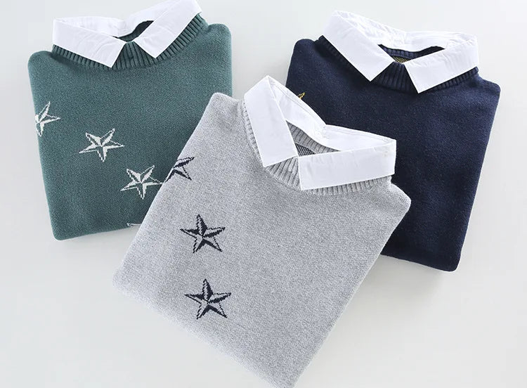 Andy Children Clothes Fashion Collar Sweaters