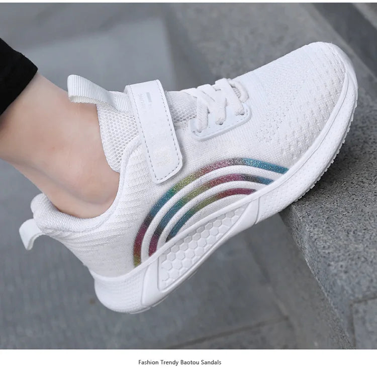 New Design Red Trainers Shoes for Kids Girls Comfortable Platform Girl Sports Shoes Large Size 38 Children's Running Sneakers