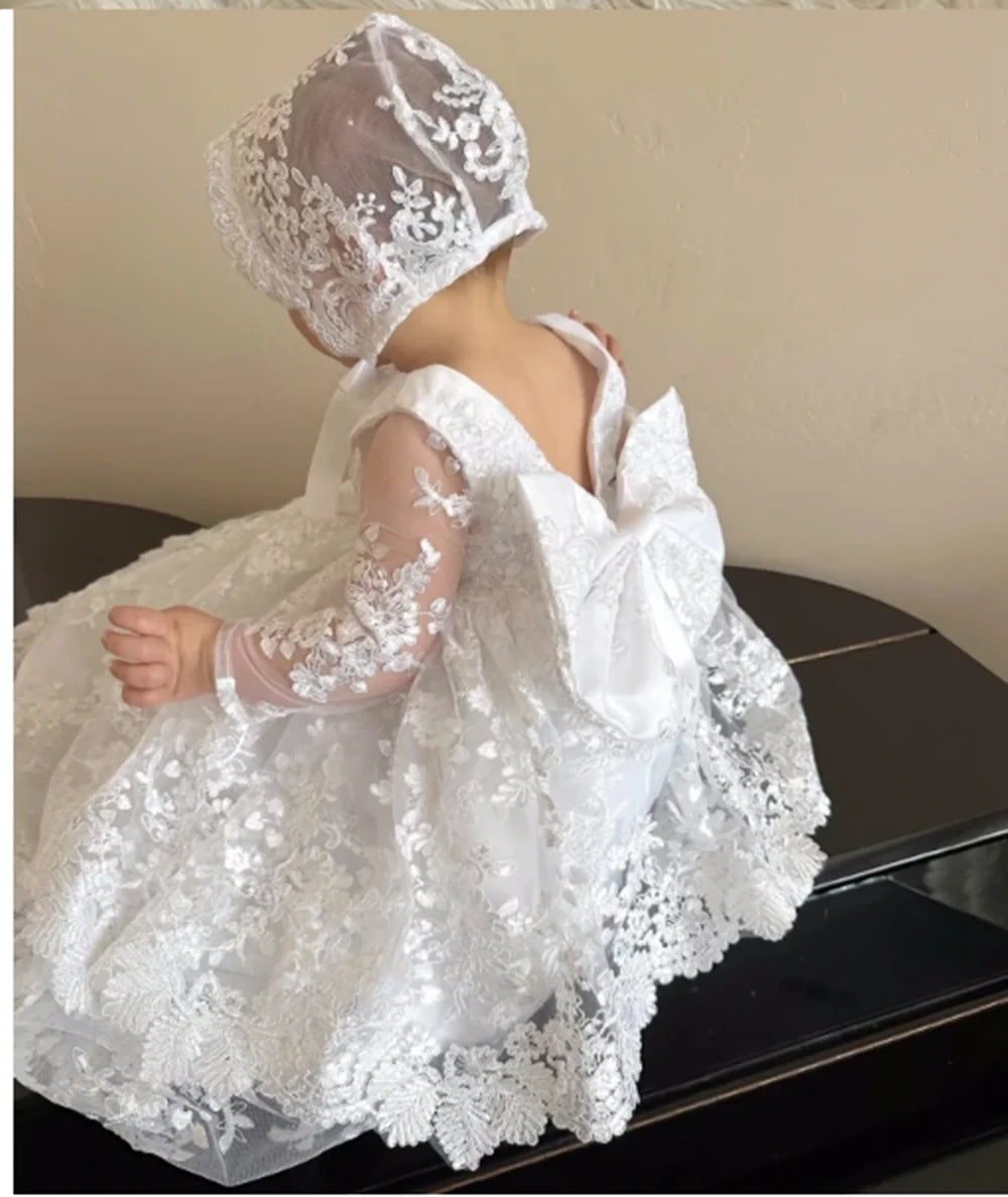 Baby Girls Christening Gowns Dresses Newborn Baby Baptism Dress