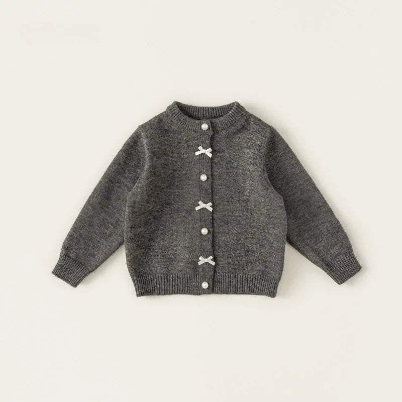 Zoe Baby Bow Round Neck Sweater