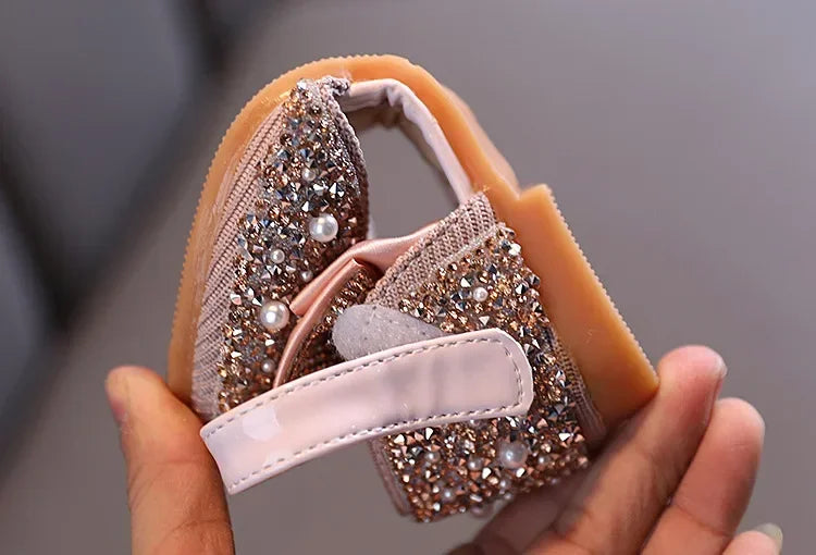 Sandals Toddler Girl Childrens Shoes Pearl Rhinestones Shining Kids Shoes