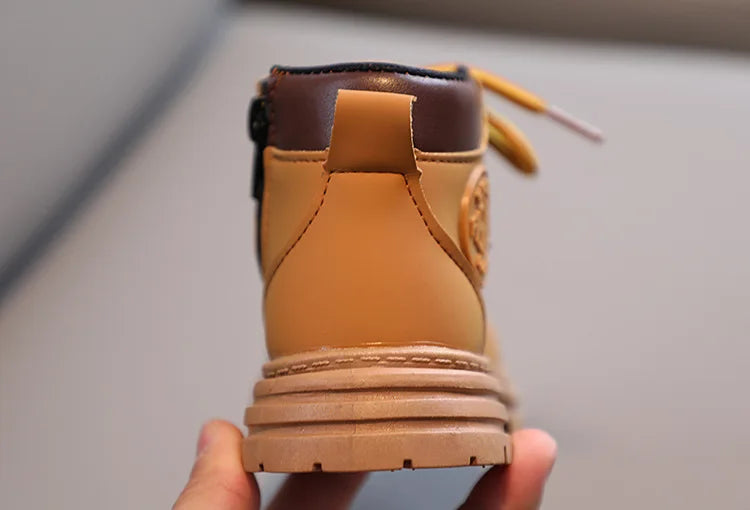Liam Winter Kids Combat Boots - Non-slip Footwear