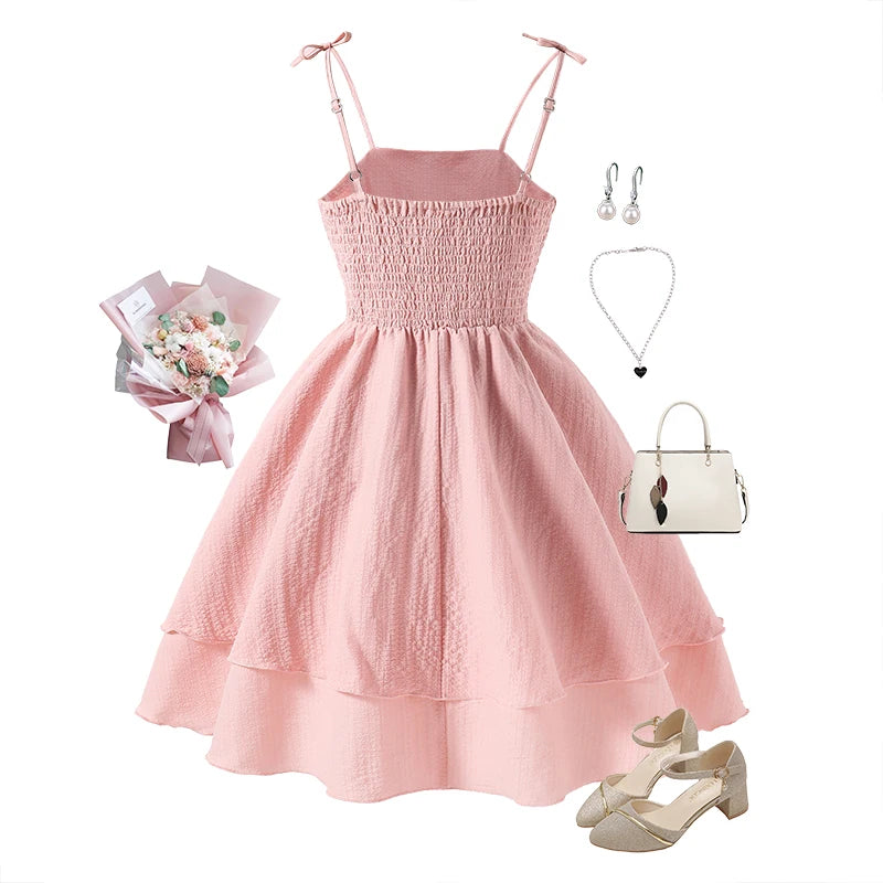 Indie Pink Tiered Princess Dress for Girls 7-13Y