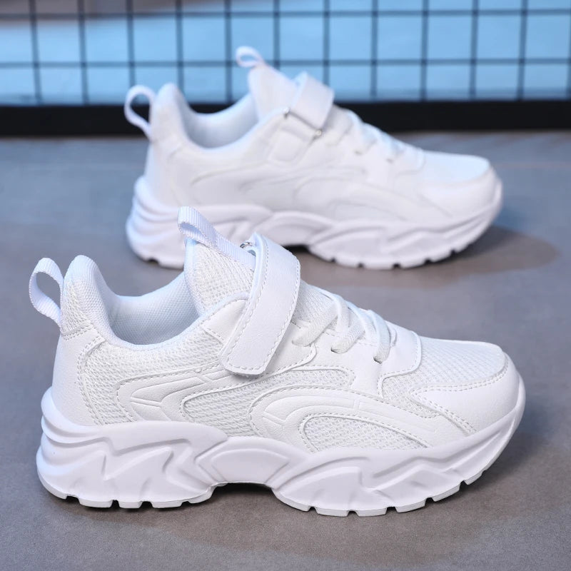 Kids Shoes Boy Sneakers Platform Black White Comfortable Children Casual Sneakers 6 To 12 Years School Sports Tenis Boy Shoes