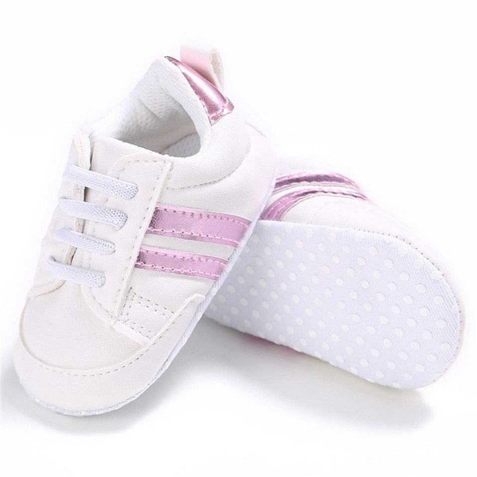 Baby Shoes Newborn Boys Sneaker Girls Two Striped First - GuGuTon