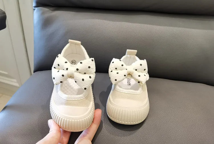 2026 Kids Shoes Baby Girl Walking Shoes with Breathable and Non Slip Mesh Bow Princess Shoes with Non Slip Soft Soles