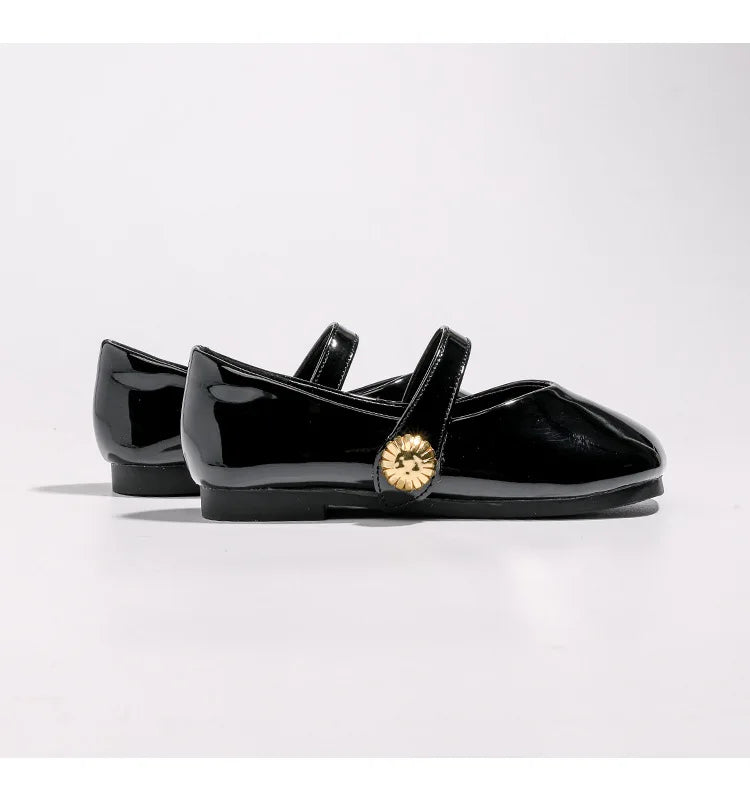 Zapatos Niña Girl Leather Shoe New Red Princess Shoes Summer Flat Sole Single Shoe Mary Jane Shoe Lolita Shoes Girl Kids Shoes