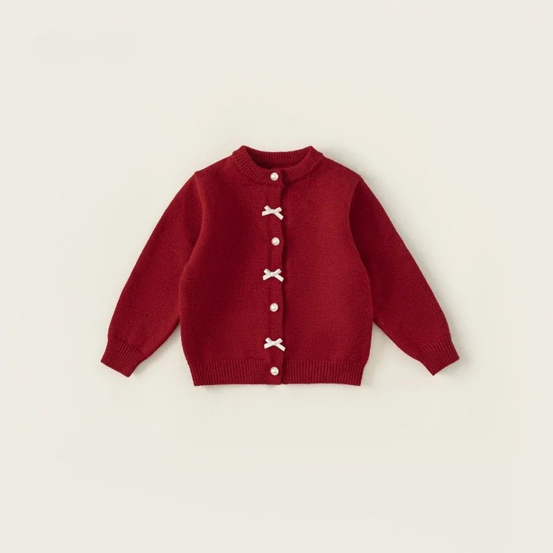 Zoe Baby Bow Round Neck Sweater