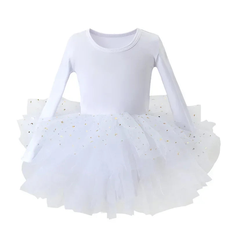 Baby Girl Princess Tutu Dress Long Sleeves Ballet Dress