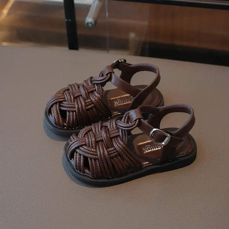 New Sandals Summer Children's Woven Casual Baby Shoes Girls