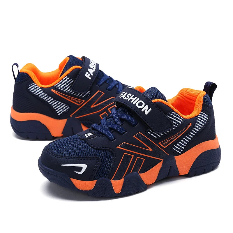 Kids Fashion Sneakers for Boys Mesh Breathable Sports Running Shoes