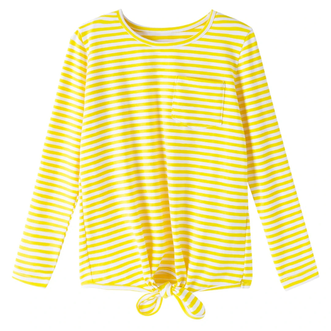 Estela Cute Comfy Striped Long Sleeve Top