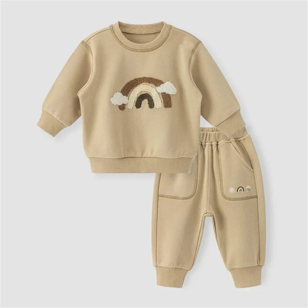 Antonio Fuzzy Patch Contrast Jogger Set