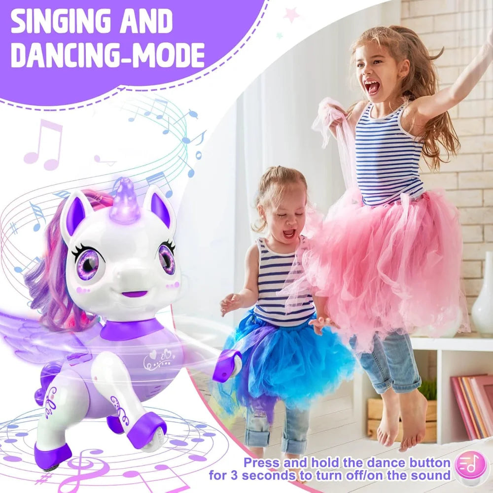 Unicorn Toys for Girls, Remote Control Robot Toys, Dancing Pets, Robot Toys for Kids