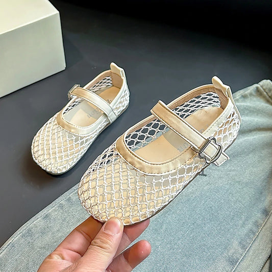 New Children's Flats Summer Breathable Princess Shoes for Girls