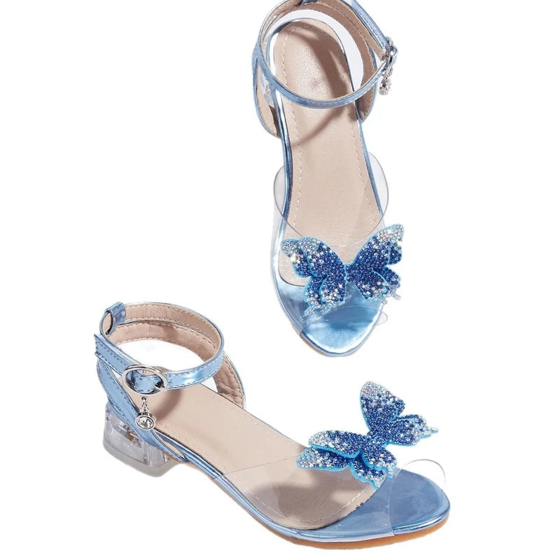 2025 Summer New Fish Mouth Child Water Diamond Sandals