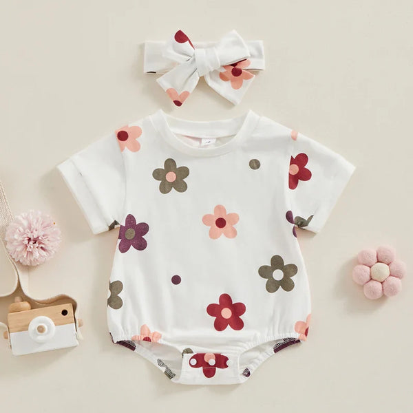 Natalie Flower Print Romper Set