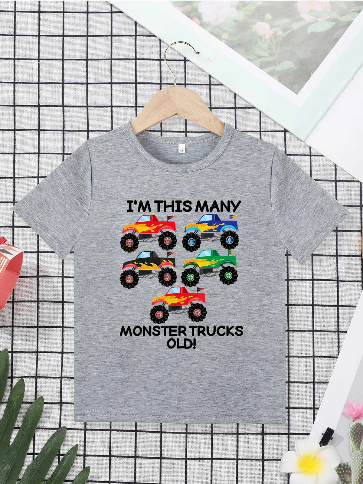 Robin Monster Trucks Print Fashion Summer Tees - GuGuTon baby store - Baby Fashion - Toddlers Outfits - Babies Outfits - Toddler Clothes - Kids Clothing - Newborn Clothes - Newborn Wear - Kids Wear - Trending Clothes - Trending Outfits - Fall Fashion - Winter Fashion - Girls Clothes - Boys Clothes - Babies Wear - Kids Accessories - KidsWear - Summer Clothes - Summer Fashion - Summer Trend - Falls Sweaters - Tops - Bottom - Jeans - Blouse - Dresses - Newborn Dresses - Toys