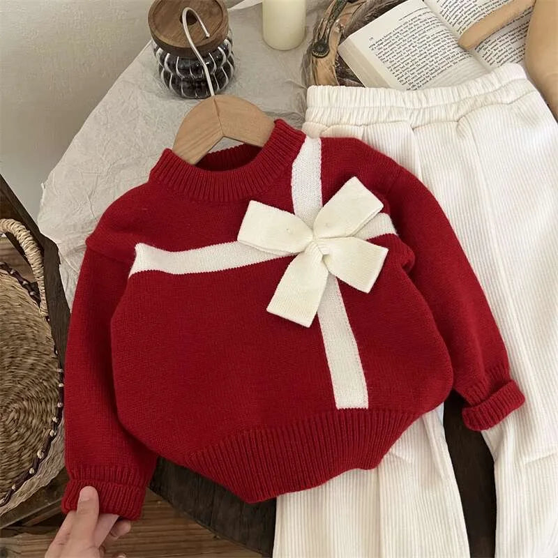 Raul Cotton Bow Infant Toddler Sweater