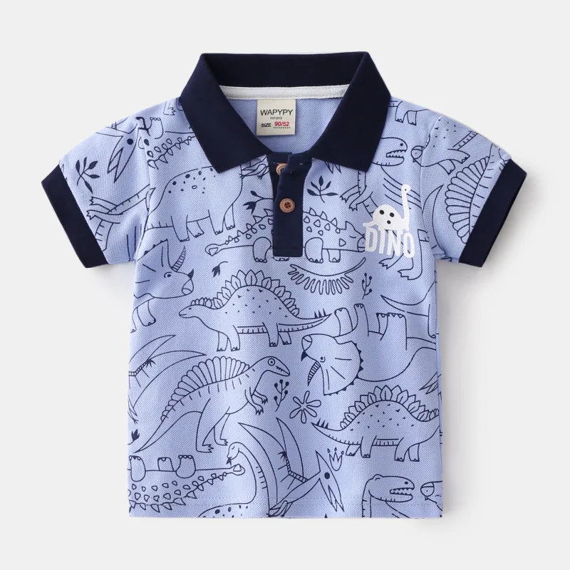 Paolo Turn-down Collar Short Sleeve T-shirt