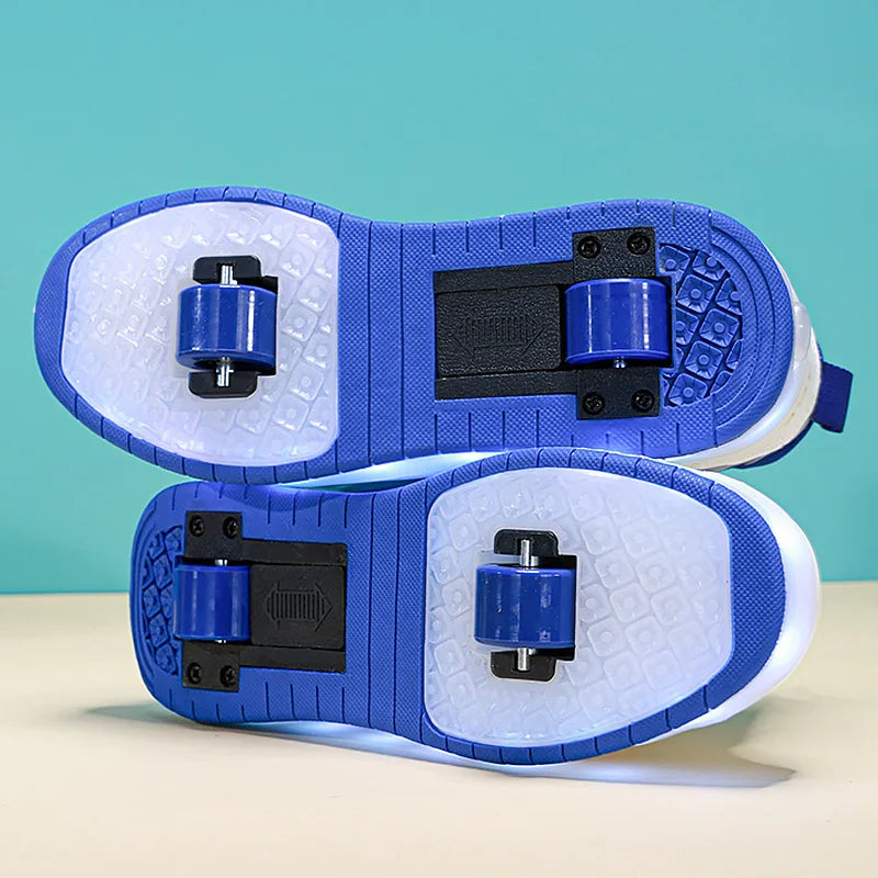 2 Wheels Children's Led Light Roller Skate Shoes