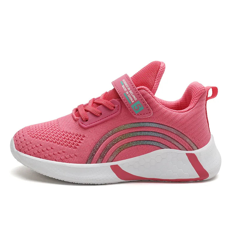New Design Red Trainers Shoes for Kids Girls Comfortable Platform Girl Sports Shoes Large Size 38 Children's Running Sneakers