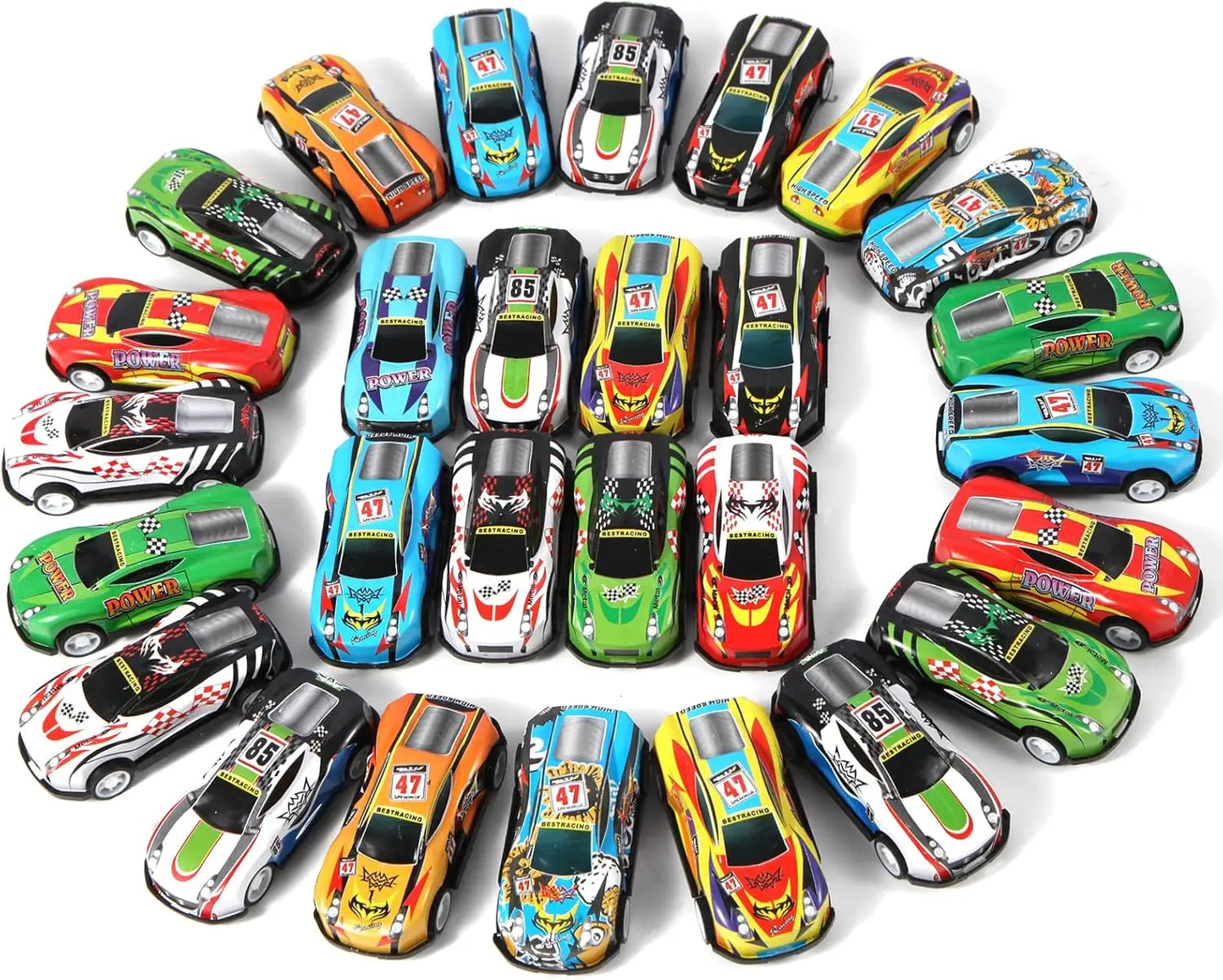 Mini Pull Back Cars for Kids - 30 Toy Cars Set