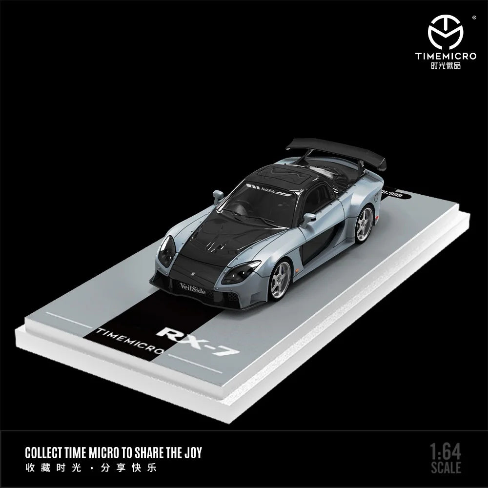 TimeMicro 1:64 RX-7 Veilside wide-body version orange/green/blue alloy car model