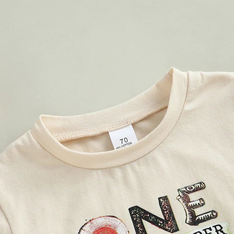 Amalia Cute Cartoon Short Sleeve Round Neck Tops